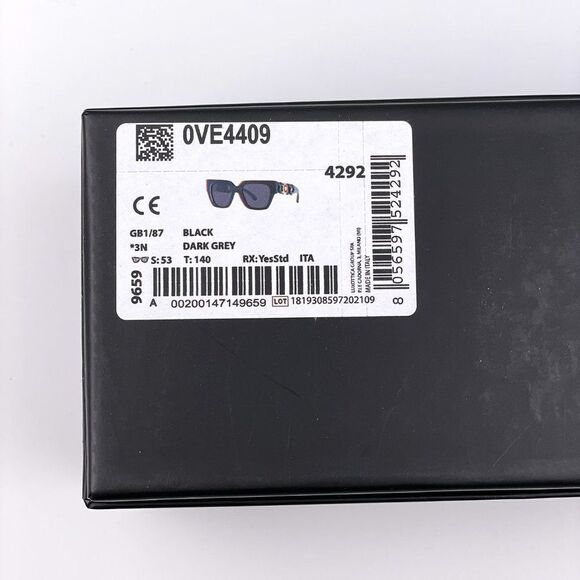 NEW Versace VE4409 GB1/87 Black Gray Square Women Square Sunglasses - Picture 8 of 13